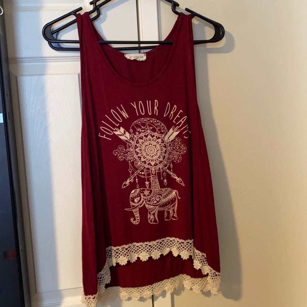 Red tank top